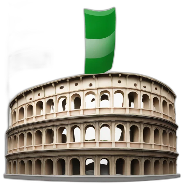 Roman Colosseum in Rome with Italia's flag emoji