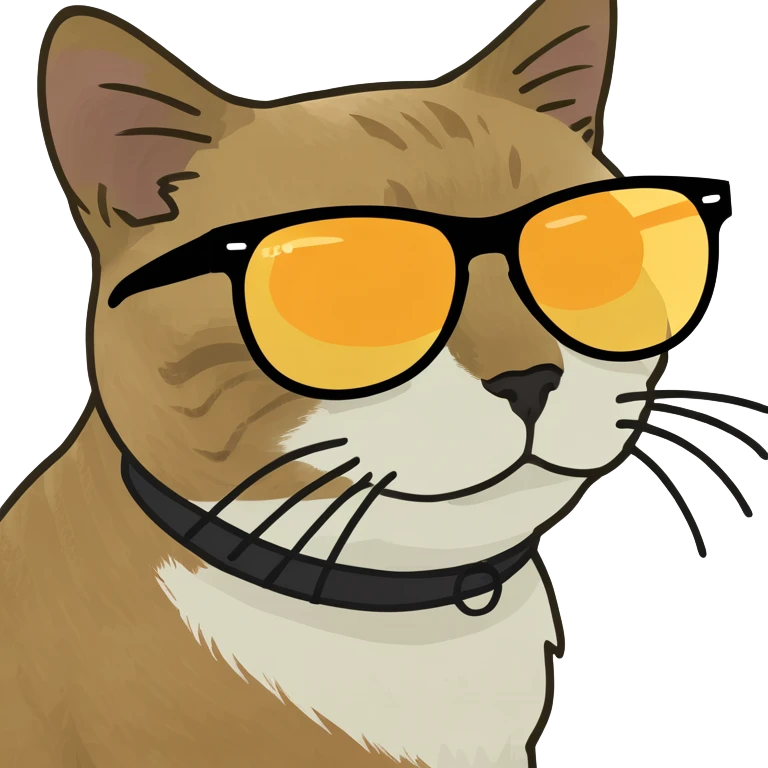 Cat with sunglasses emoji