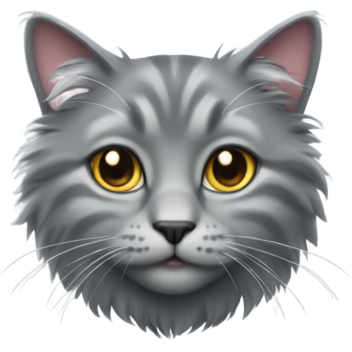 grey fluffy cat emoji
