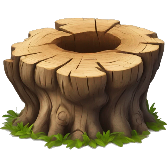 Old tree trunk emoji
