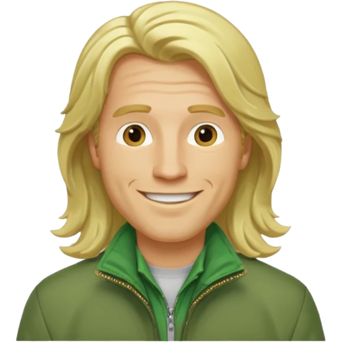 james silent hill a man with blonde long  hair and green jacket emoji