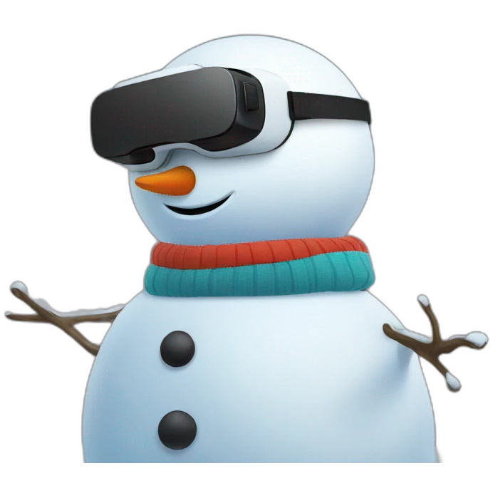 snowman in vr headset emoji