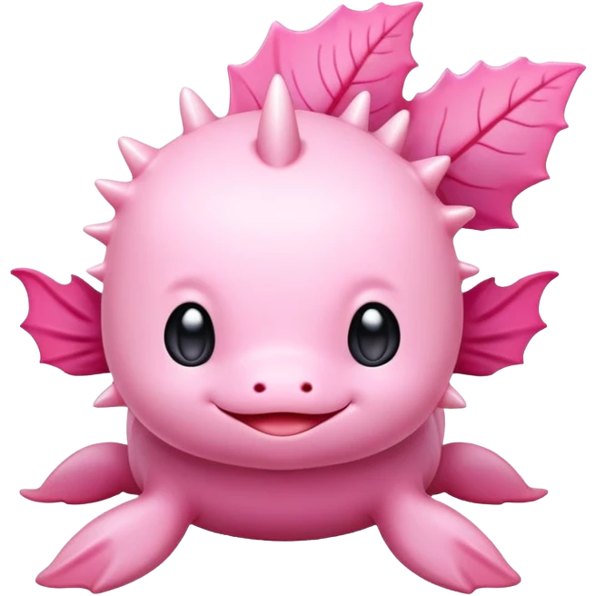 pink cute axolotl sanrio emoji