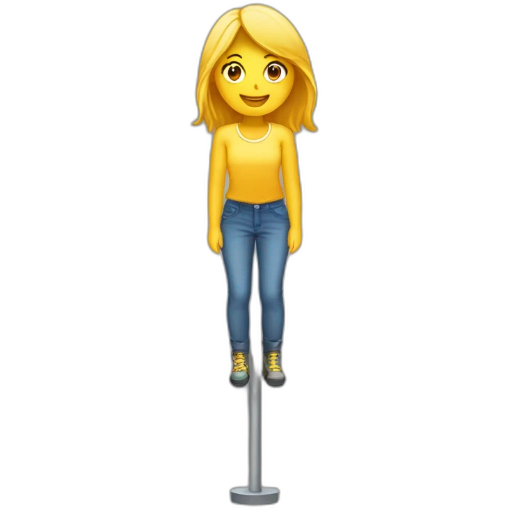 Fille sur un lampadaire emoji