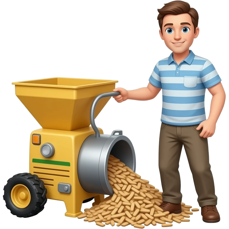 Person going in wood chipper emoji