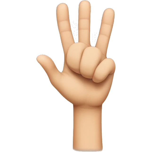 I want a hand emoji with thumb and ring finger out while others are closed emoji