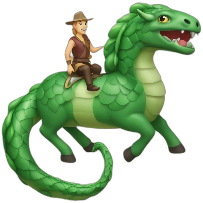 Serpent sur une vache à côté emoji