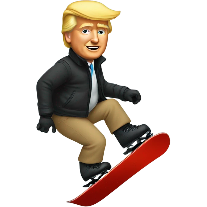 A president donald trump snowboarding emoji