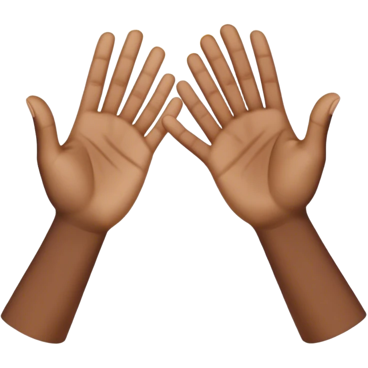 palms touching clap another's hand
 emoji