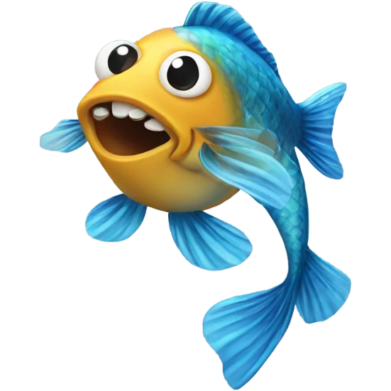 fish with a binky in it’s mouth emoji