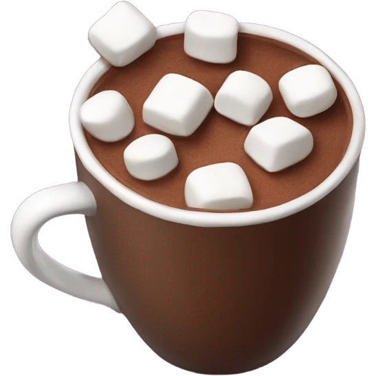 Hot chocolate marshmallows  emoji