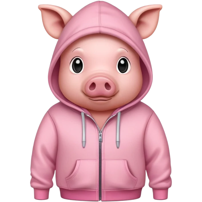 Pig with hoodie  emoji