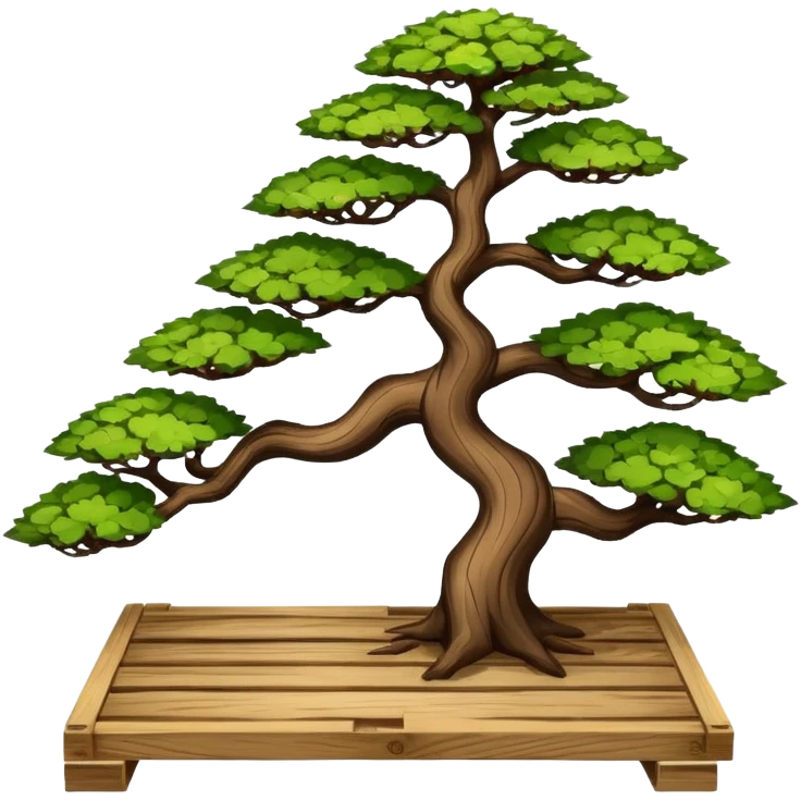 standing slanted Plant bonsai rack made from the wood of old oak pallets  emoji