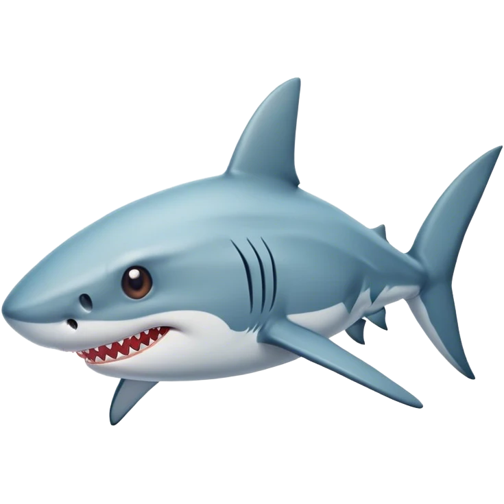 Create a shark that looks like a human emoji