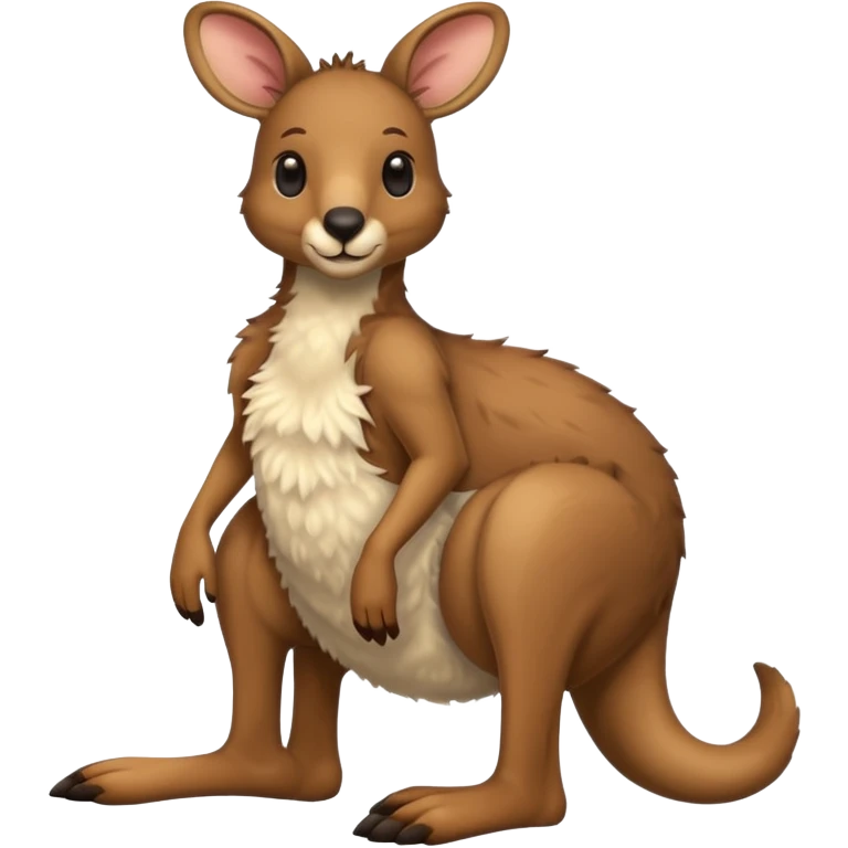 Kangaroo with big feet  emoji