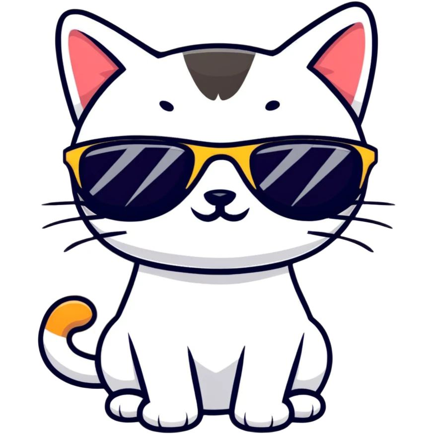 Cat with sunglasses emoji