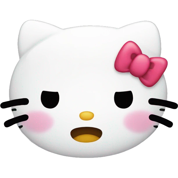 Hello kitty face crying emoji