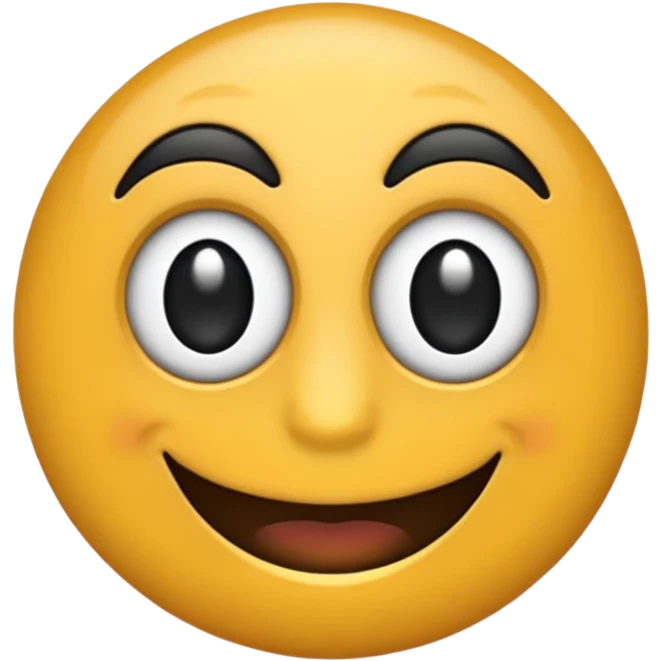 Emoji con un ojo más grande y uno chico y una sonrisa malvada emoji