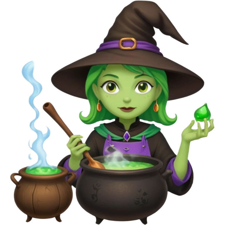green witch cooking potion emoji