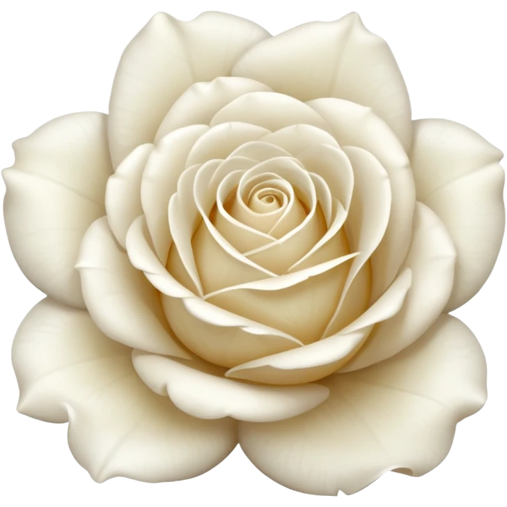 white rose, without green leaves, just flower emoji