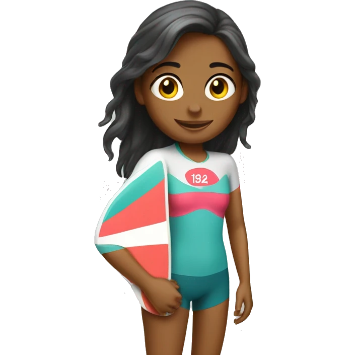 surfer girl emoji