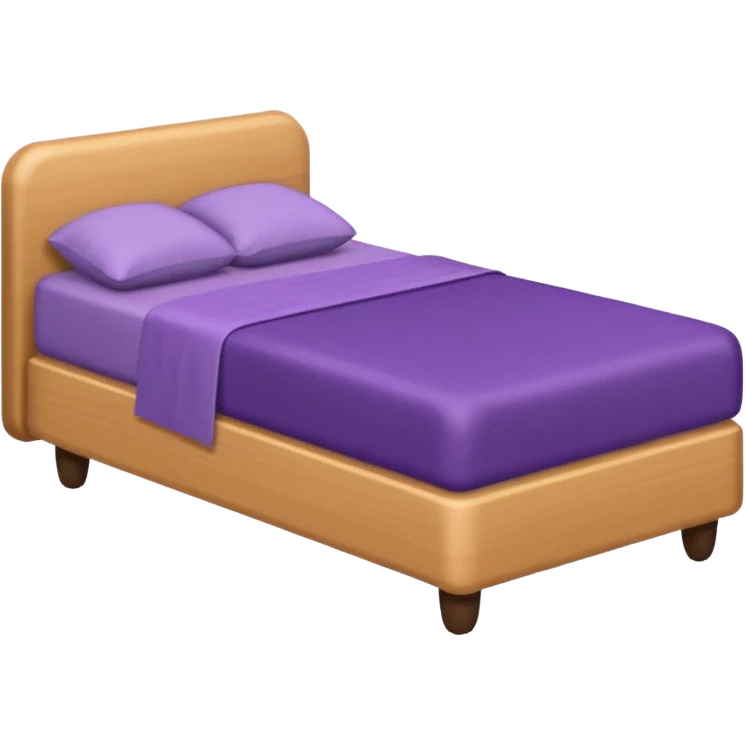 emoji de cama de valoracion de fisioterapia color morado  emoji