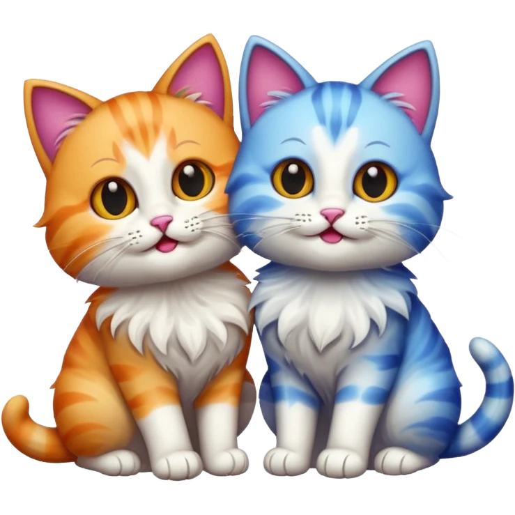 cats playing together emoji