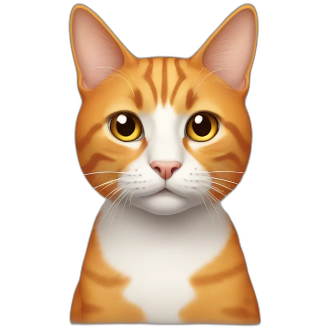 Cat big orange emoji