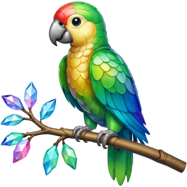 Crystal parrot emoji