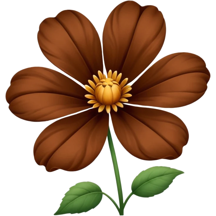 Brown color flower emoji