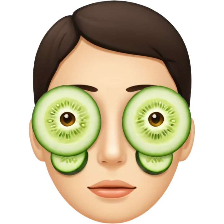 skin care cucumber eyes emoji