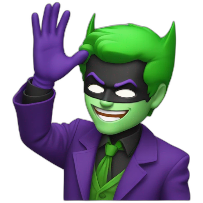 batman with joker high five emoji