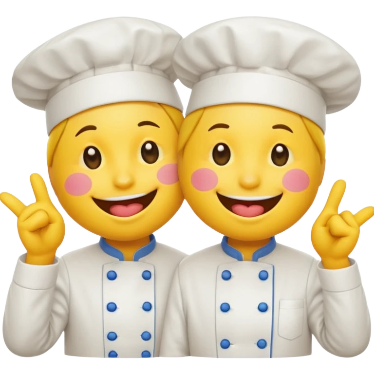 Yellow smiley chefs kiss emoji