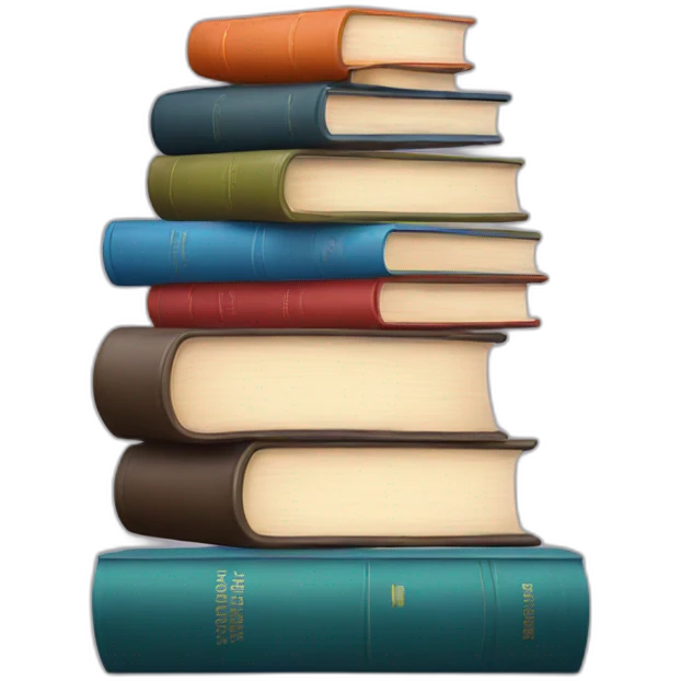 a stack of books emoji