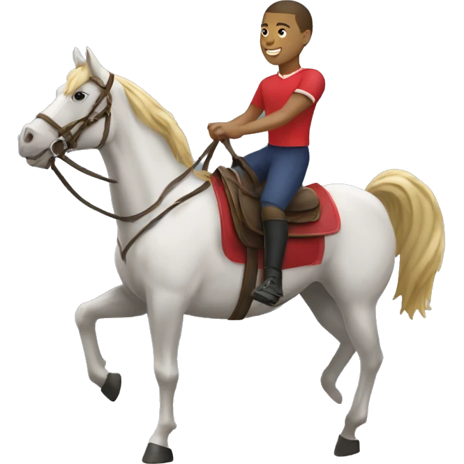 Mbappe sur un cheval emoji