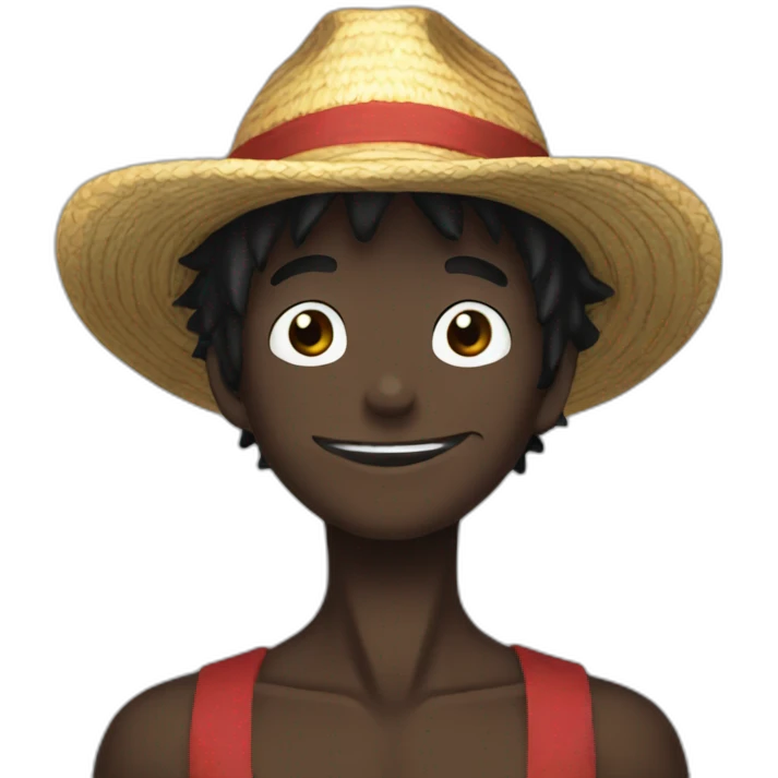black skin luffy emoji