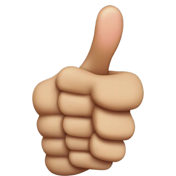 Thumbs up with long nails emoji