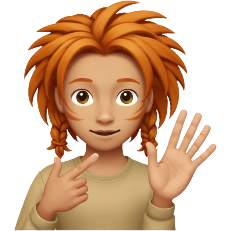 Ginger dread twirling around finger  emoji