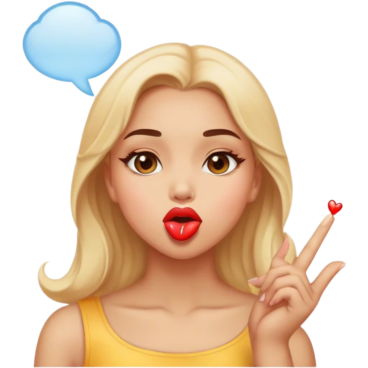 Girl blowing a kiss emoji
