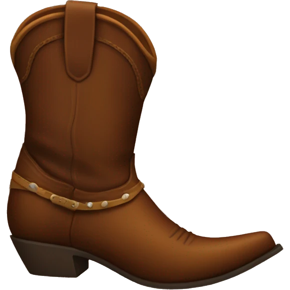 Brown cowboy boots emoji