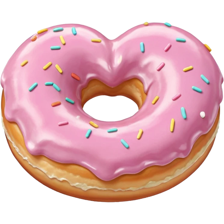 pastel heart with a soft pastel donut emoji