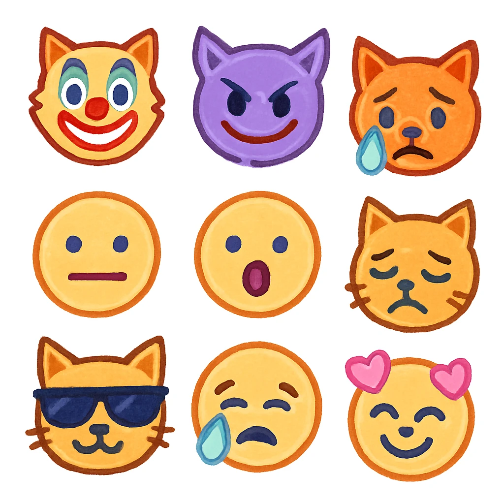 Cat with sunglasses emoji