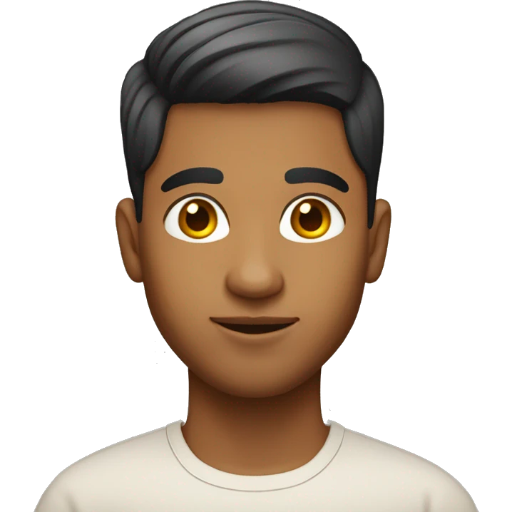 Young Indian guy with clean haircut, light skin tone emoji