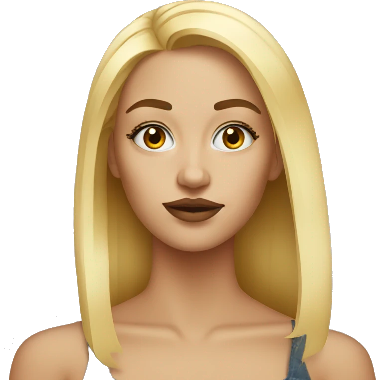 blonde paints her eyebrows emoji