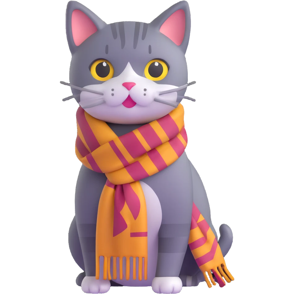 cat with scarf emoji