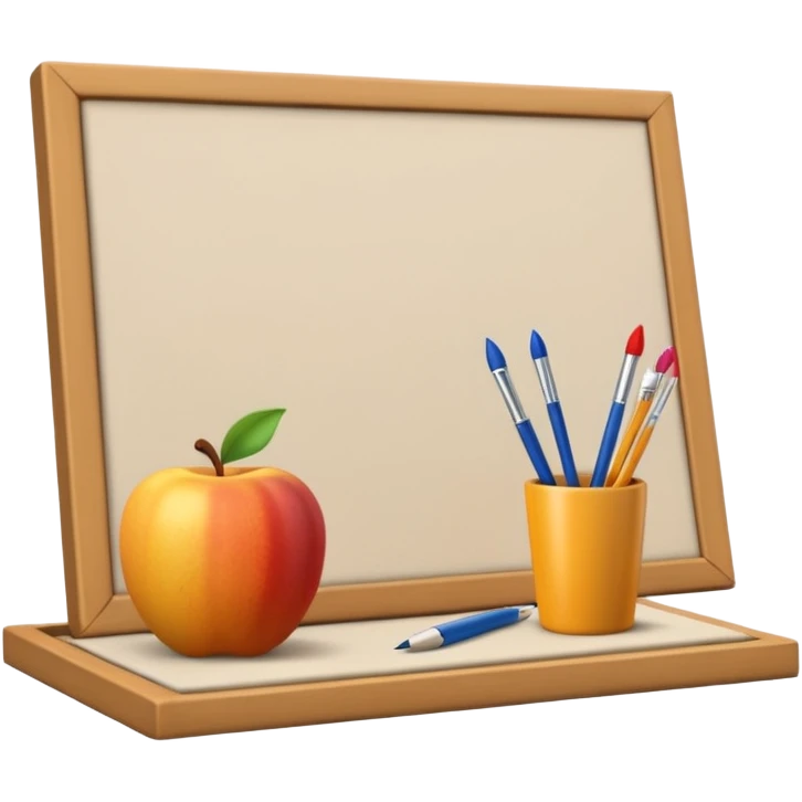 Artist Canvas, still life, realistic, 3D rendering emoji