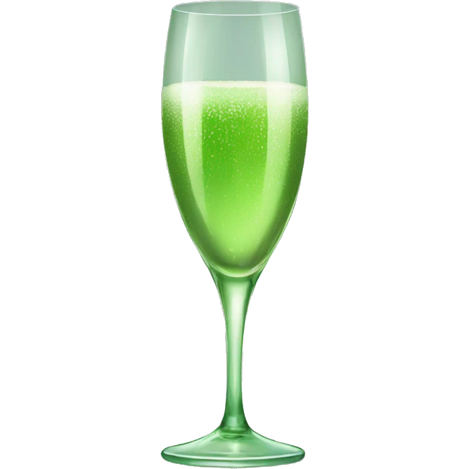 green champagne glass emoji