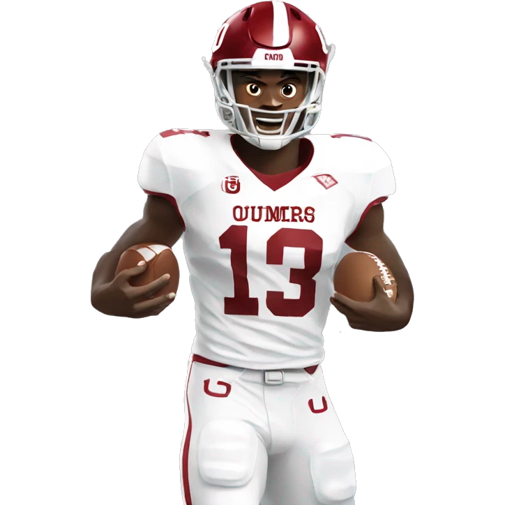 Ou Sooners football player  emoji