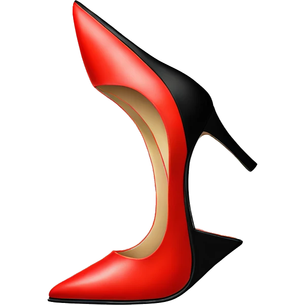 high heels the bottom's color of heels is black emoji