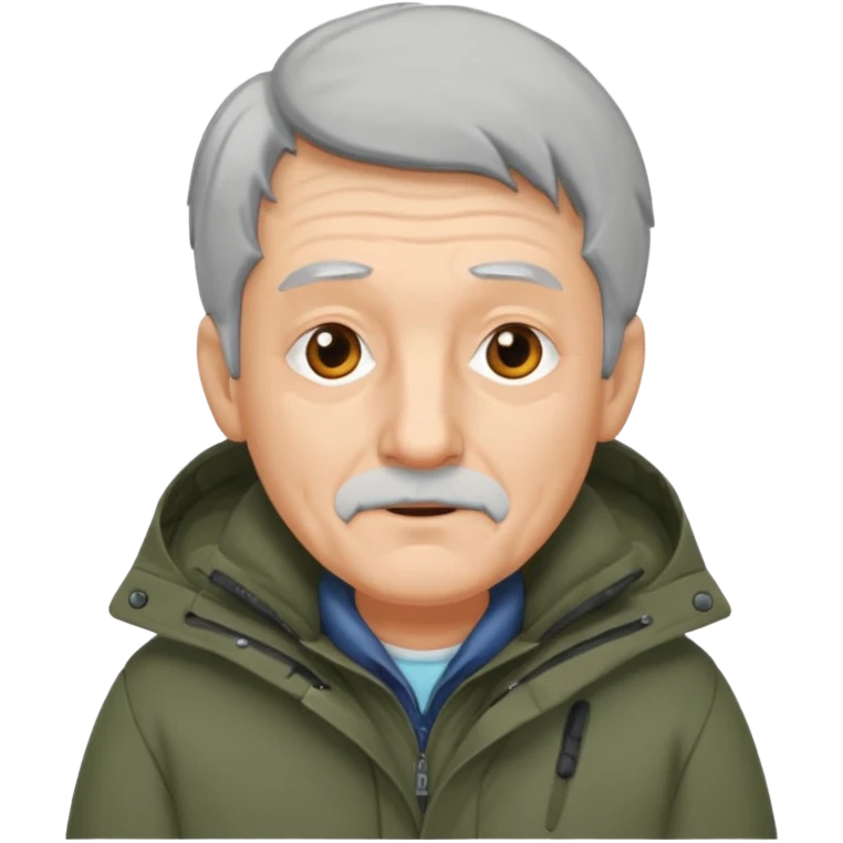 old Man in parka emoji